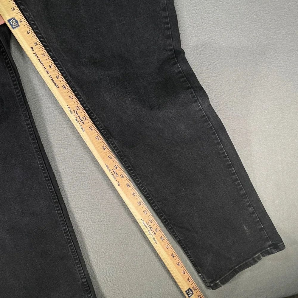 Wrangler Authentics Jeans Mens 42x34 Black Straight Leg Stretch Denim